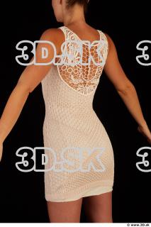 Upper body white dress of Little Caprice 0005